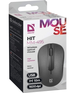 Купить Беспроводная мышь Defender Hit MM-495 черный  в E-mobi