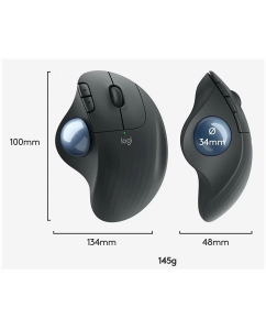 Купить Беспроводная игровая мышь Logitech Wireless Trackball ERGO M575 черный (910-005872)  в E-mobi