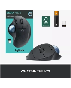 Купить Беспроводная игровая мышь Logitech Wireless Trackball ERGO M575 черный (910-005872)  в E-mobi