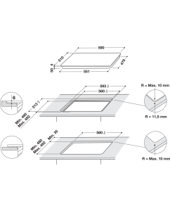 Купить Встраиваемая варочная панель индукционная Hotpoint-Ariston HB 8460B NE/W серый  в E-mobi