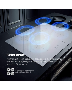 Купить Встраиваемая варочная панель индукционная Delonghi PIB 62 белый  в E-mobi