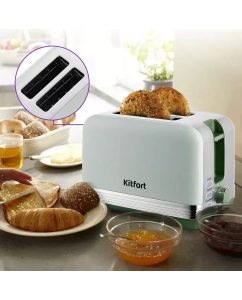 Купить Тостер Kitfort КТ-6070 зеленый  в E-mobi