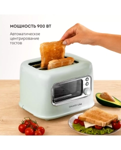 Купить Тостер GALAXY LINE GL2914 зеленый  в E-mobi