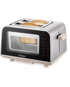 Купить Тостер KitFort КТ-6060,  бежевый/серебристый  в E-mobi