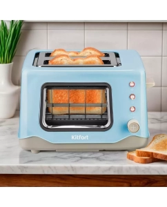 Купить Тостер Kitfort КТ-6283 голубой  в E-mobi