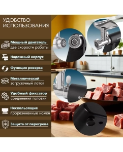 Купить Электромясорубка Endever Sigma-110 2600 Вт черная  в E-mobi