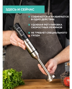 Купить Погружной блендер Timberk T-HB42F01 черный  в E-mobi