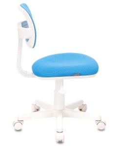 Купить Компьютерное кресло Бюрократ 1121952 CH-W299/LB/TW-55 54х56х90 см, белый/голубой  в E-mobi
