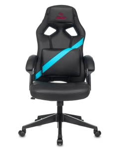 Купить Игровое компьютерное кресло ZOMBIE DRIVER LB., Экокожа, черный/голубой  в E-mobi