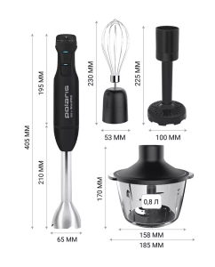 Купить Погружной блендер Polaris PHB 1517GL Silent черный  в E-mobi