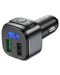 Купить FM-трансмиттер с быстрой зарядкой / Hoco E67 / черный  в E-mobi