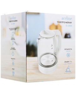 Купить Чайник электрический AceLine G-3000 1.8 л белый, прозрачный  в E-mobi