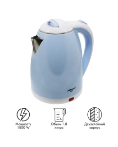 Купить Чайник электрический Atlanta ATH-2437 1.8 л синий  в E-mobi