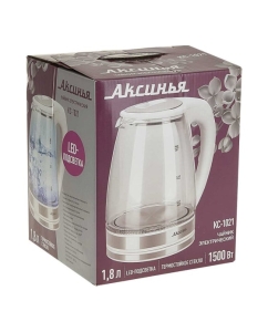 Купить Чайник электрический Аксинья КС-1021 1.8 л белый  в E-mobi