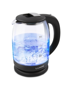 Купить Чайник электрический LUMME LU-142 2 л прозрачный, черный  в E-mobi