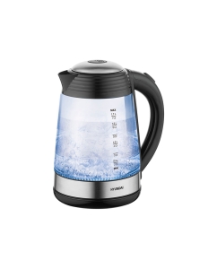 Купить Чайник электрический HYUNDAI HYK-G3803 1.7 л прозрачный, черный в E-mobi