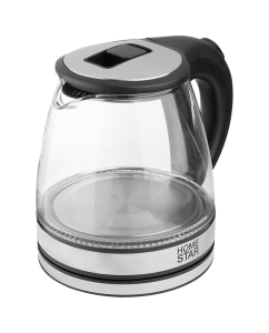 Купить Чайник электрический HomeStar HS-1052 1.2 л прозрачный, черный в E-mobi