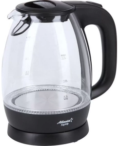 Купить Чайник электрический Atlanta ATH-2465 1.7 л черный, прозрачный  в E-mobi