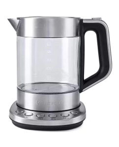 Купить Чайник электрический KITFORT КТ-616 1.5 л серебристый, прозрачный в E-mobi