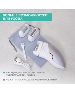 Купить Эпилятор Timberk T-EP01N3 белый, фиолетовый  в E-mobi