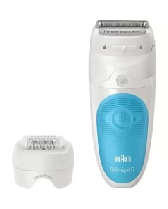 Купить Braun S5 SES 5-605 Эпилятор, белый/голубой в E-mobi