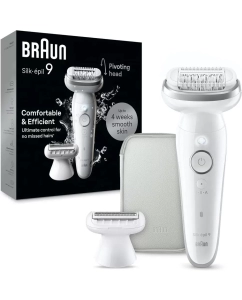 Купить Эпилятор женский Braun Series9 Silk-epil 9-030/9-040, сухая и влажная эпиляция+косметичка  в E-mobi