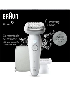 Купить Эпилятор женский Braun Series9 Silk-epil 9-030/9-040, сухая и влажная эпиляция+косметичка  в E-mobi