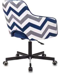 Купить Кресло Бюрократ CH-380M сапфировый Italia 17 зигзаг крестовина металл  в E-mobi