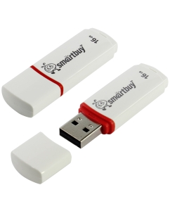 Купить Флешка SmartBuy Crown 16ГБ White (SB16GBCRW-W)  в E-mobi