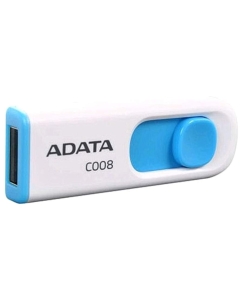 Купить Флешка ADATA Classic C008 32ГБ White/Cyan (AC008-32G-RWE)  в E-mobi