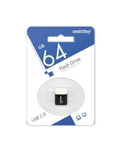 Купить Флешка SmartBuy LARA 64ГБ Black (SB64GBLARA-K)  в E-mobi