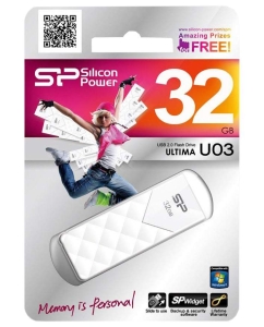 Купить Флешка Silicon Power Ultima U03 32ГБ White (SP032GBUF2U03V1W)  в E-mobi