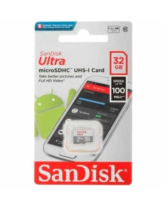 Купить Карта памяти SanDisk Ultra microSDHC Class 10 UHS-I 32GB (SDSQUNR-032G-GN3MN)  в E-mobi