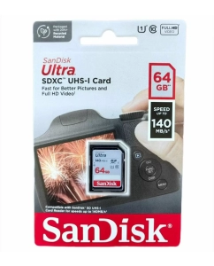 Купить Карта памяти Sandisk 64Gb SD Ultra, SDSDUNB-064G-GN6IN  в E-mobi