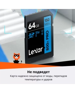 Купить Карта памяти Lexar Professional SDXC 256GB 800x PRO  в E-mobi