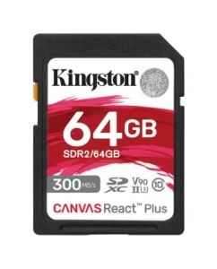Купить Карта памяти Kingston SDXC 64GB Canvas React Plus UHS-II V90 260/300Mb/s в E-mobi