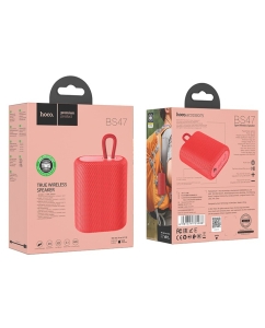 Купить Портативная колонка Hoco BS47, 5 Вт, 1200 мАч, BT5.0, microSD, красная Red (7686834)  в E-mobi