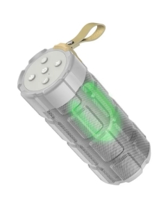 Купить Портативная колонка Hoco HC7,  10 Вт, 2400 мАч, BT 5.0, подсветка, серая  в E-mobi