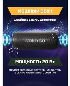 Купить Портативная колонка NowGo F6 Global Black  в E-mobi