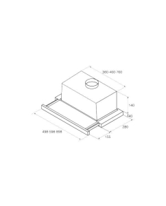 Купить Вытяжка встраиваемая JETAIR AURORA LX/GRX/F/90 серебристый  в E-mobi