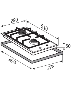 Купить Встраиваемая варочная панель газовая Zigmund & Shtain G 14.3 W белый  в E-mobi