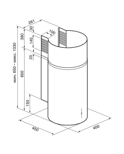 Купить Вытяжка настенная Krona TETIS 400 INOX 4P серебристая  в E-mobi