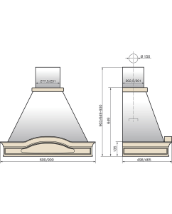 Купить Вытяжка настенная ELIKOR Вилла Фрукты 90П-650-П3Д белый  в E-mobi