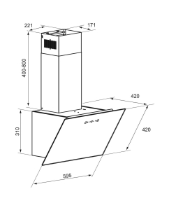 Купить Вытяжка подвесная Zigmund & Shtain K 149.6 W белый  в E-mobi