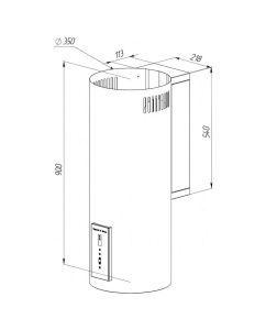 Купить Вытяжка подвесная Zigmund & Shtain K 146.4 B черный  в E-mobi