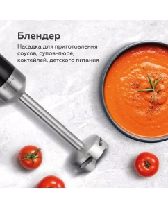 Купить Погружной блендер BQ HB533PS серебристый, черный  в E-mobi