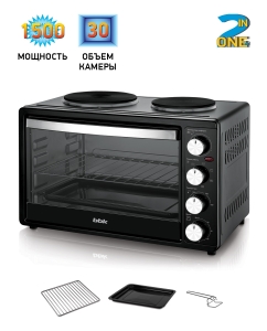 Купить Мини-печь BBK OE3071M-2P Black  в E-mobi