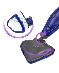 Купить Паровая швабра Kitfort КТ-1059 черный, синий  в E-mobi