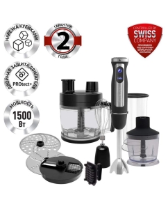 Купить Погружной блендер Polaris PHB 1589AL Cube, с дисками для нарезки кубиками и слайсами в E-mobi