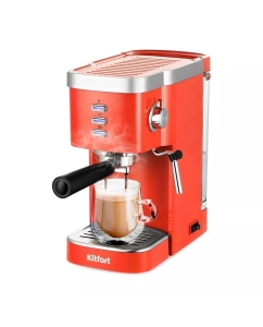 Купить Рожковая кофеварка Kitfort КТ-7114-1 красная в E-mobi